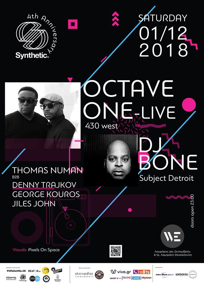 octave one dj bone live poster