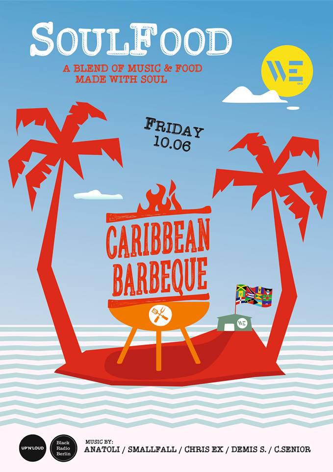 soul food caribbean barbeque poster