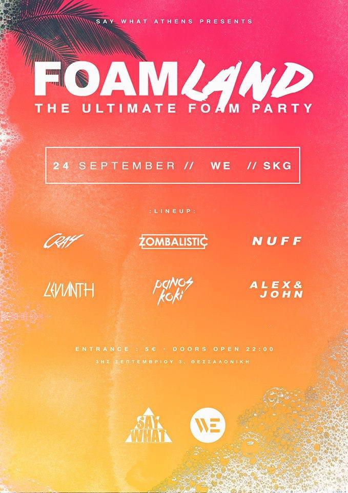 foamland the ultimate foam party poster