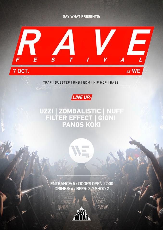 rave festival live poster